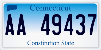 CT license plate AA49437