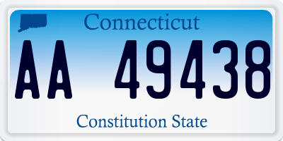 CT license plate AA49438