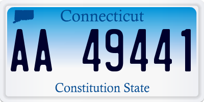 CT license plate AA49441