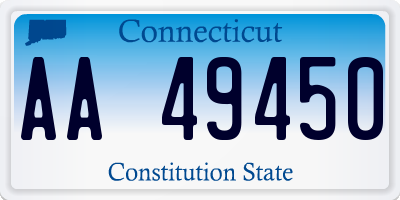 CT license plate AA49450