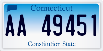 CT license plate AA49451