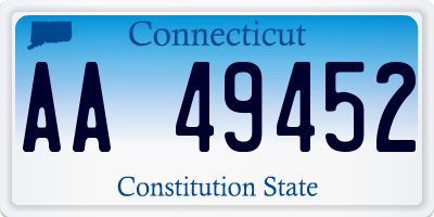 CT license plate AA49452