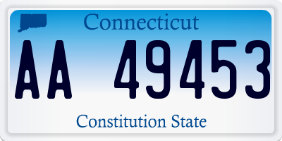 CT license plate AA49453