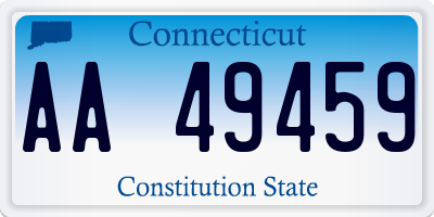 CT license plate AA49459