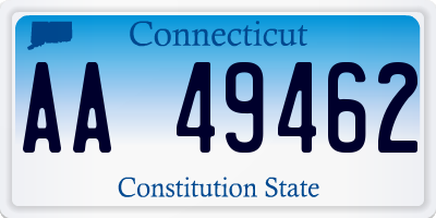 CT license plate AA49462