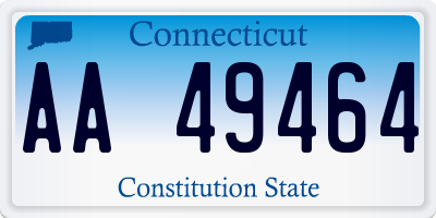 CT license plate AA49464