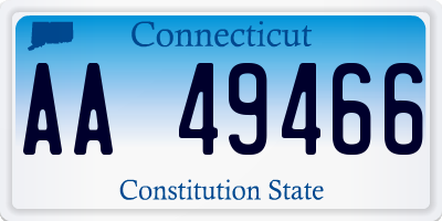 CT license plate AA49466