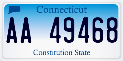 CT license plate AA49468