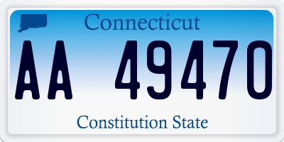 CT license plate AA49470