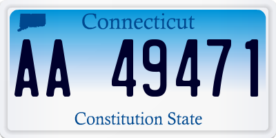 CT license plate AA49471