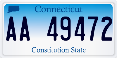 CT license plate AA49472