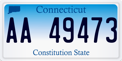 CT license plate AA49473