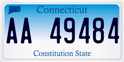 CT license plate AA49484