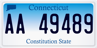 CT license plate AA49489