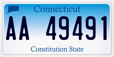 CT license plate AA49491