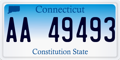 CT license plate AA49493