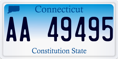 CT license plate AA49495