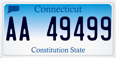 CT license plate AA49499