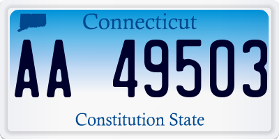 CT license plate AA49503