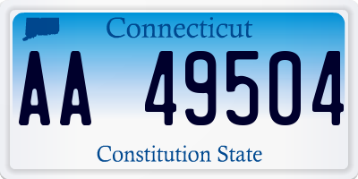 CT license plate AA49504