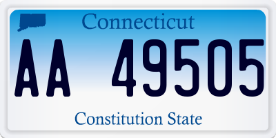 CT license plate AA49505