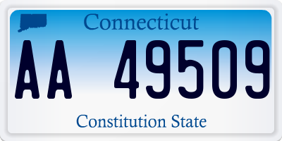 CT license plate AA49509