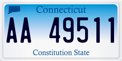 CT license plate AA49511