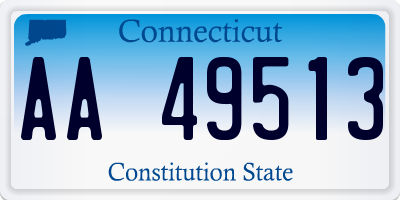 CT license plate AA49513