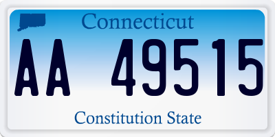 CT license plate AA49515