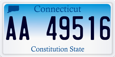 CT license plate AA49516