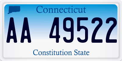 CT license plate AA49522