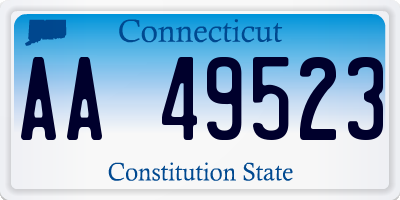 CT license plate AA49523