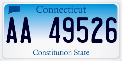 CT license plate AA49526