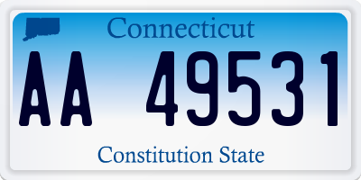 CT license plate AA49531