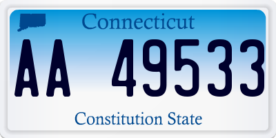 CT license plate AA49533