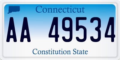 CT license plate AA49534