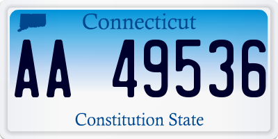 CT license plate AA49536