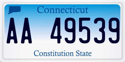 CT license plate AA49539