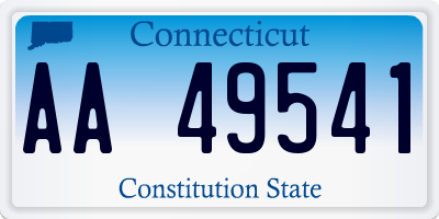 CT license plate AA49541