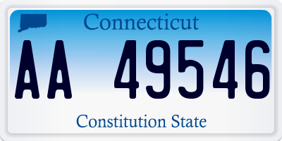 CT license plate AA49546