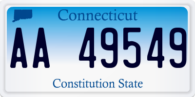 CT license plate AA49549