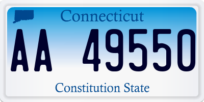 CT license plate AA49550