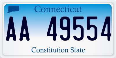 CT license plate AA49554