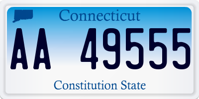 CT license plate AA49555