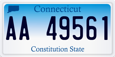 CT license plate AA49561