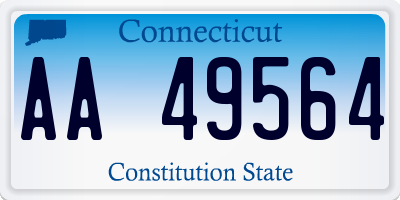 CT license plate AA49564