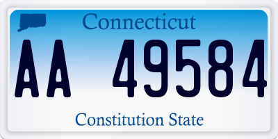 CT license plate AA49584