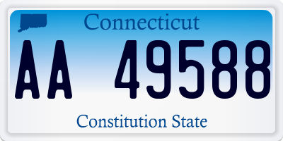 CT license plate AA49588