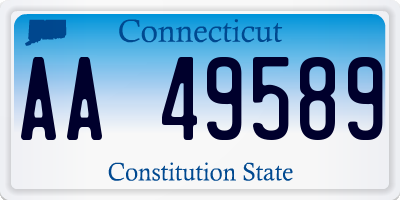 CT license plate AA49589