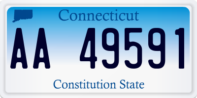 CT license plate AA49591